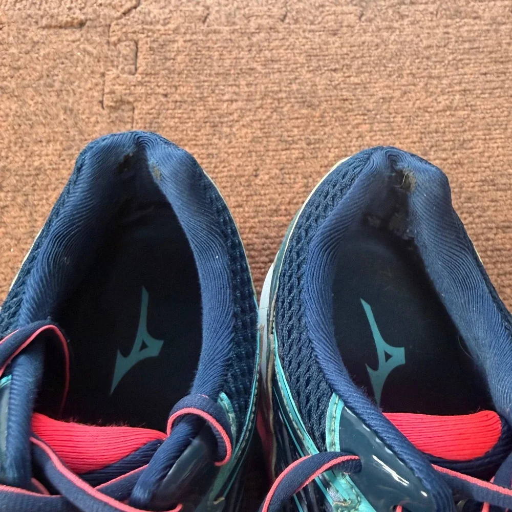 C+ Mizuno Wave Paradox 3 Womens Running Shoes‎ Teal Navy Coral J1GD1640 Size 11